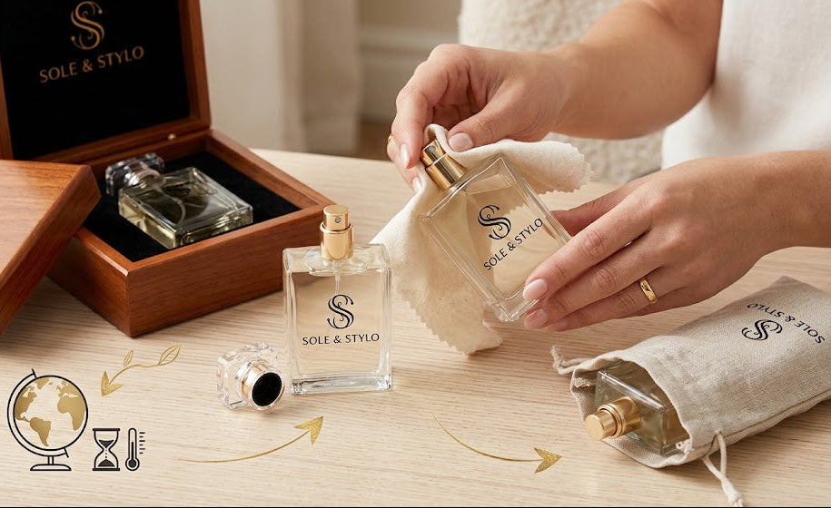 Sole & Stylo perfume bottle with wooden presentation box – EDT vs EDP guide