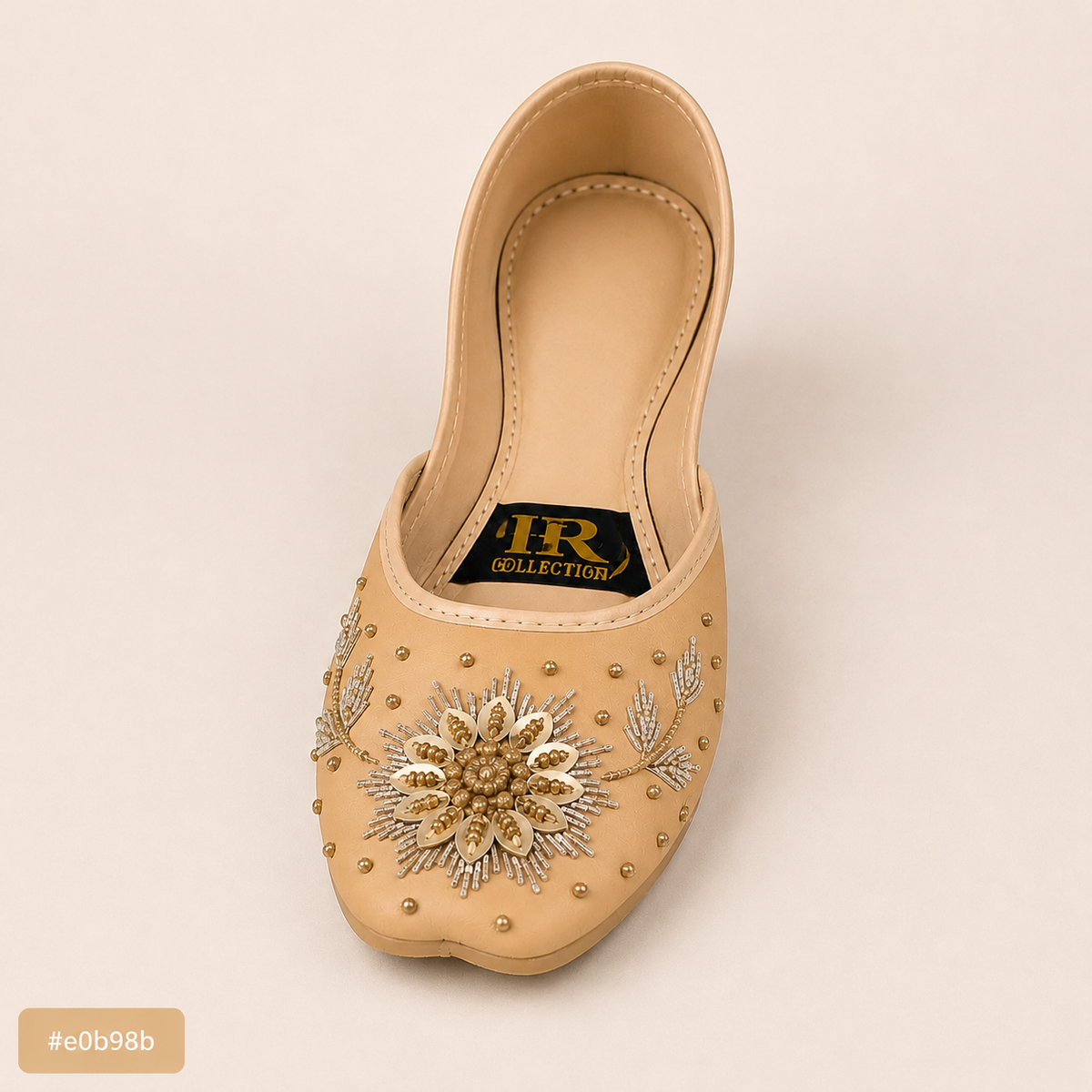 Bronze silk khussa for women – Sole & Stylo - soleandstylo